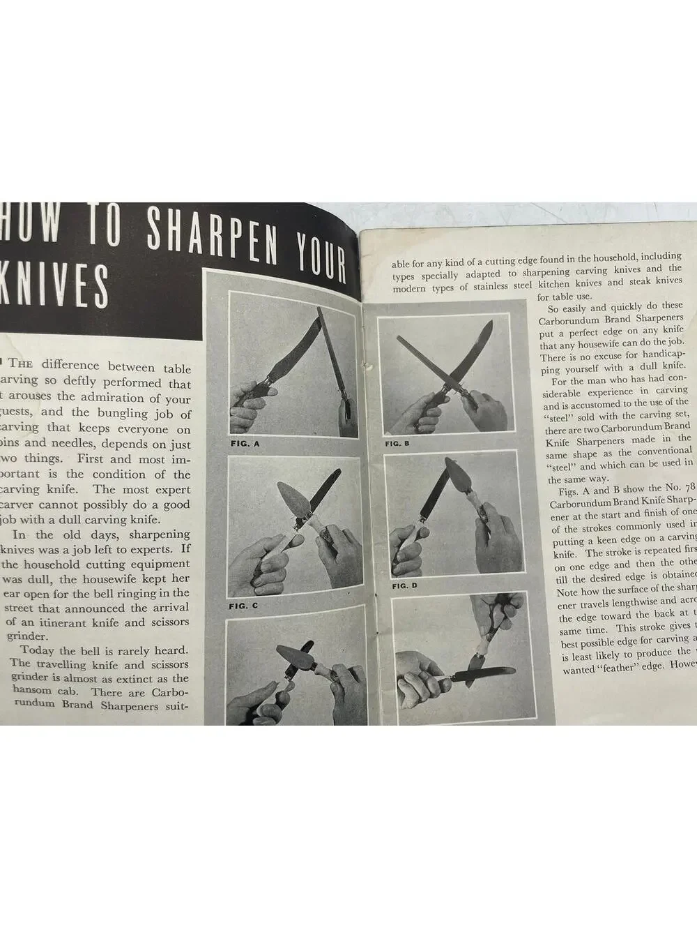 Vintage 1934 Table Carving Cookbook: Carborundum Company Pamphlet